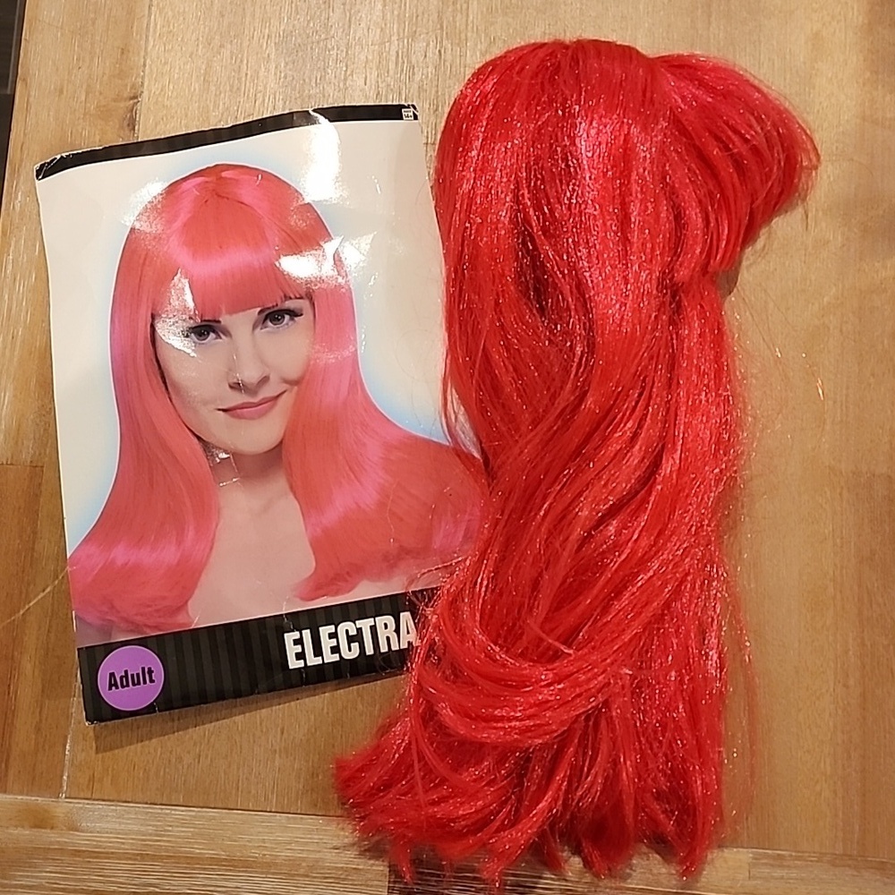 CostumesUSA Electra Pink Wig – Adult Hot Pink Costume Cosplay Wig - Picture 2 of 3